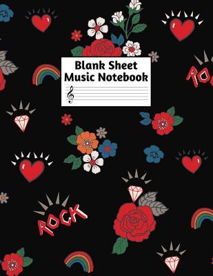 Download Blank Sheet Music Notebook: Easy Blank Staff Manuscript Book Large 8.5 X 11 Inches Musician Paper Wide 12 Staves Per Page for Piano, Flute, Violin, Guitar, Trumpet, Drums, Cello, Ukelele and other Musical Instruments - Code: A4 8286 - Kinsley Tate | ePub